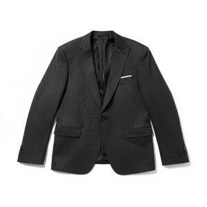 Baess Blazer Men 48R Charcoal Gray Wool Slim Fit Single Button Double Vent